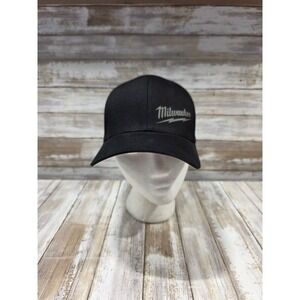 Milwaukee Black Flexfit Fitted Baseball Cap Hat Men's Size S M